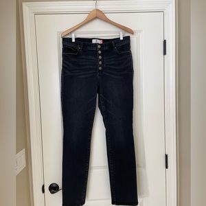 Cabi Button Fly Straight Jeans